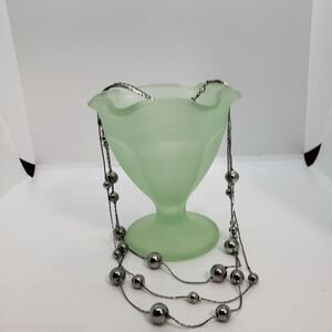 Claires Silver Colored Beads and Chain Necklace